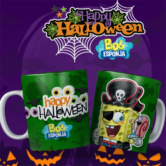 Caneca  Bob Esponja Halloween