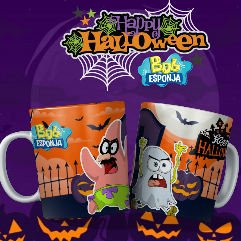 Caneca  Bob Esponja Halloween