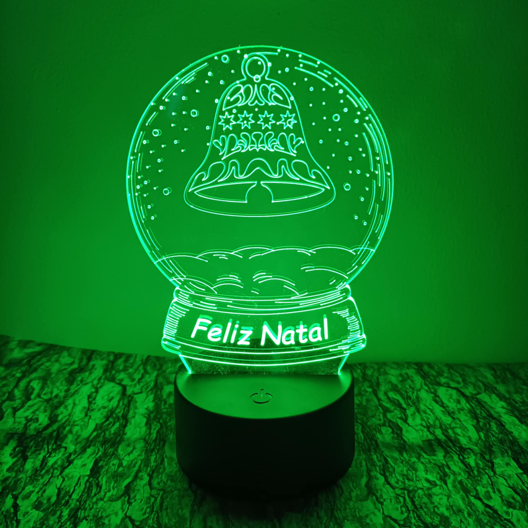 Sino Feliz Natal LED 16cm