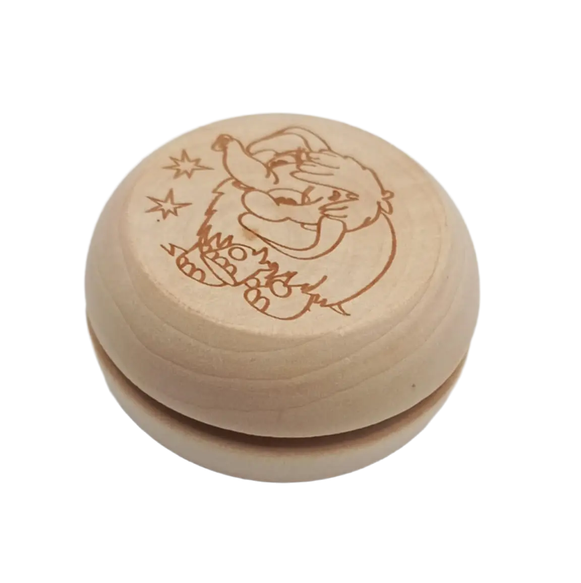 Yo-Yo de Madeira Natural Gravação Laser