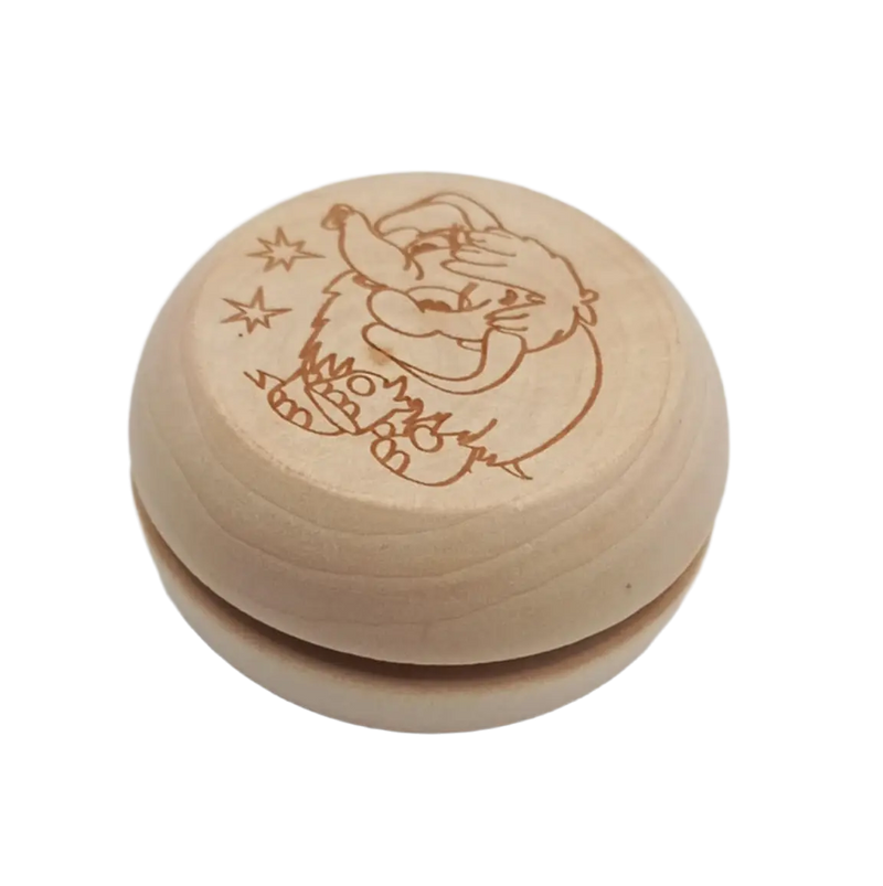 Yo-Yo de Madeira Natural Gravação Laser