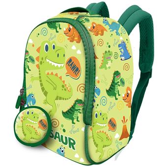 Mini Mochila + Porta Moedas Dinossauro