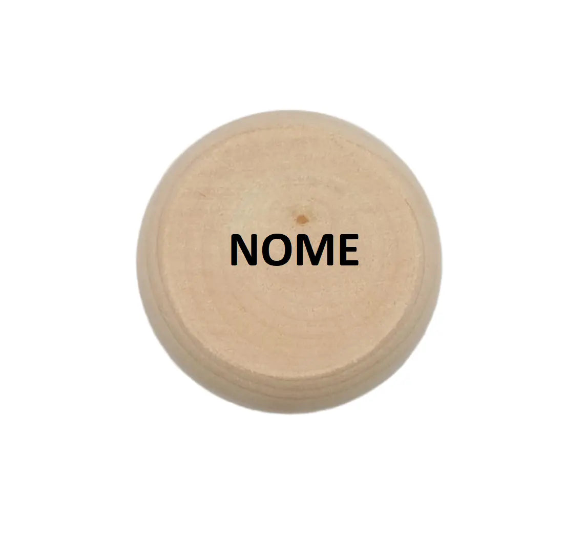 Yo-Yo de Madeira Natural Gravação Laser