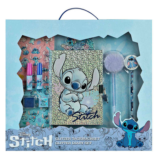 Conjunto de escrita com diário Stitch