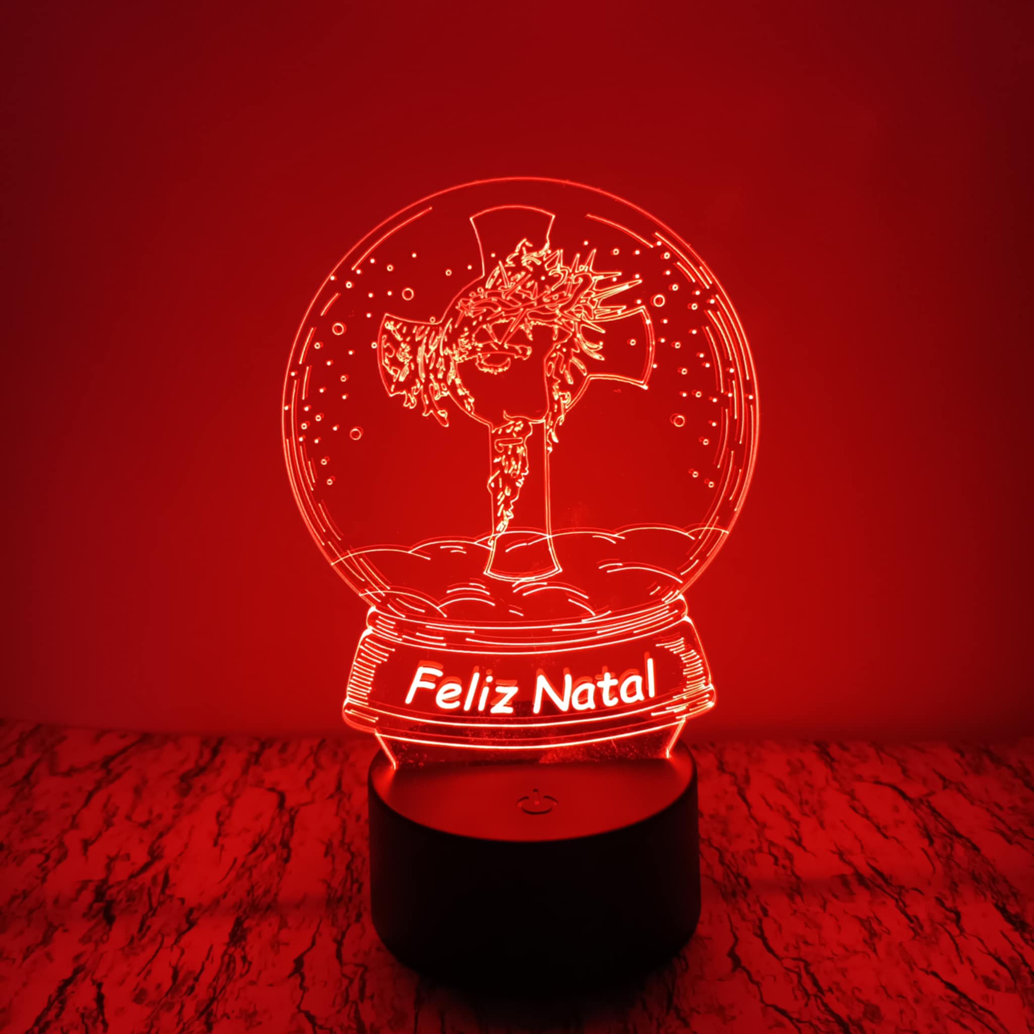 Jesus Feliz Natal LED 16cm