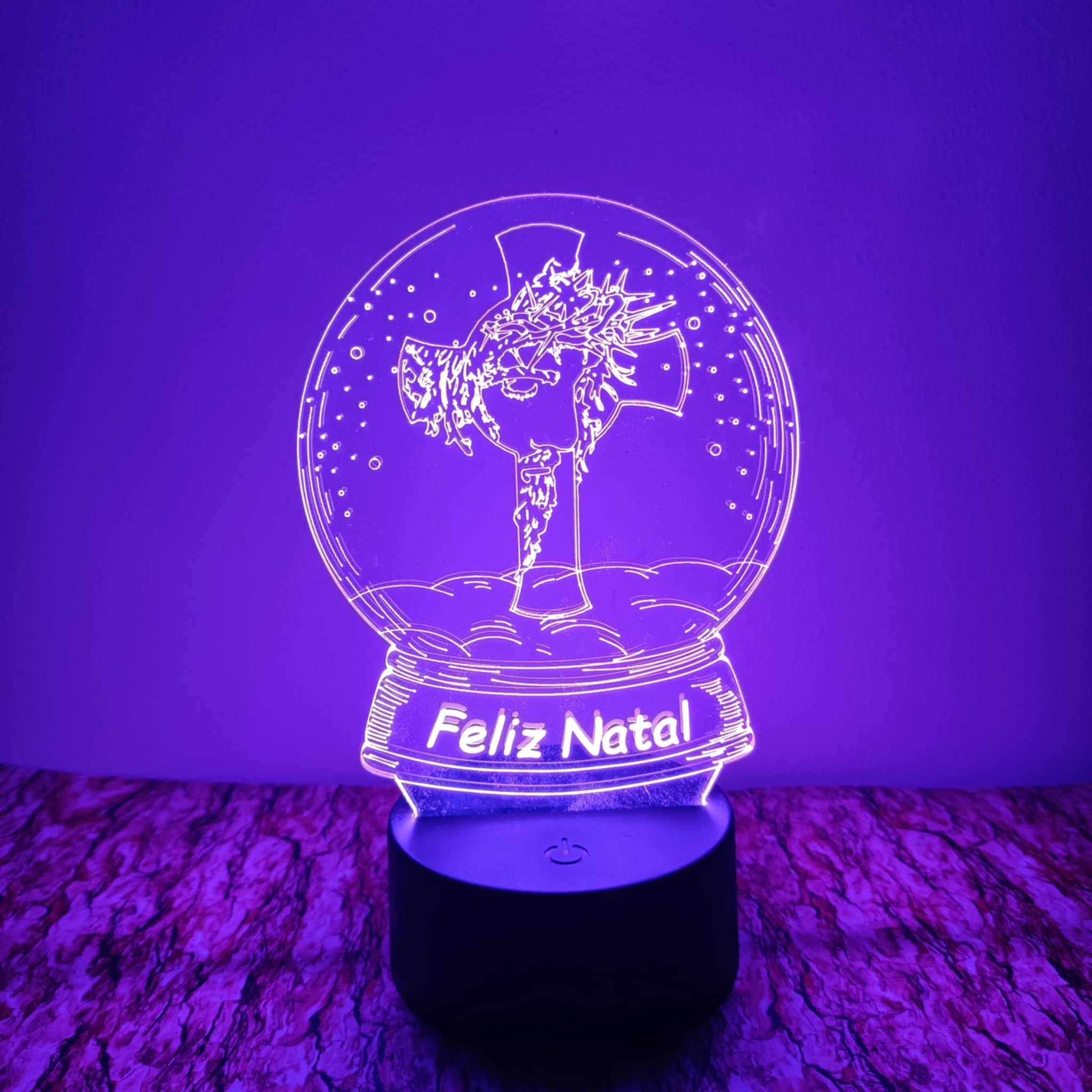 Jesus Feliz Natal LED 16cm