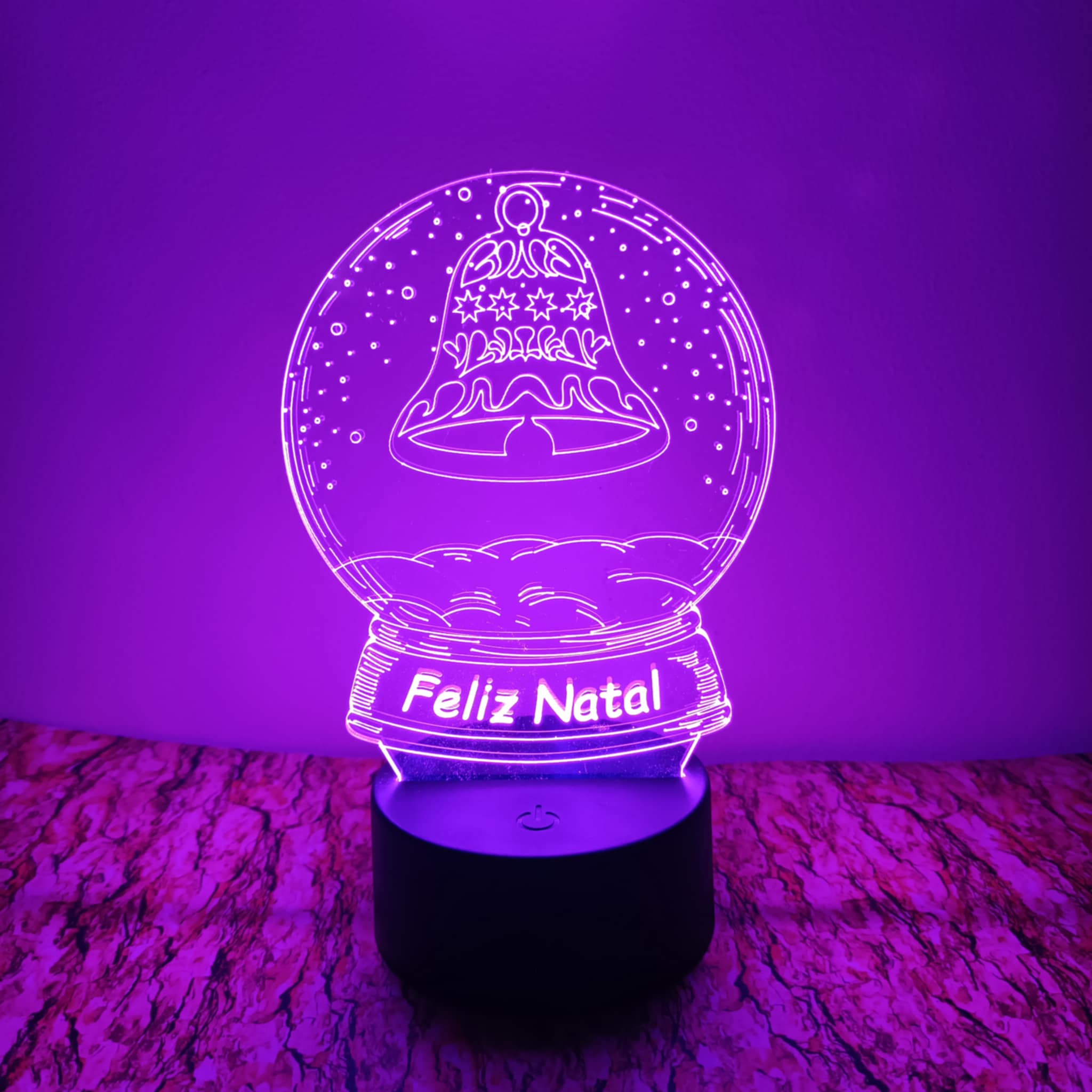 Sino Feliz Natal LED 16cm