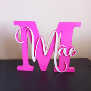 🧡 Letra M em 3D com 