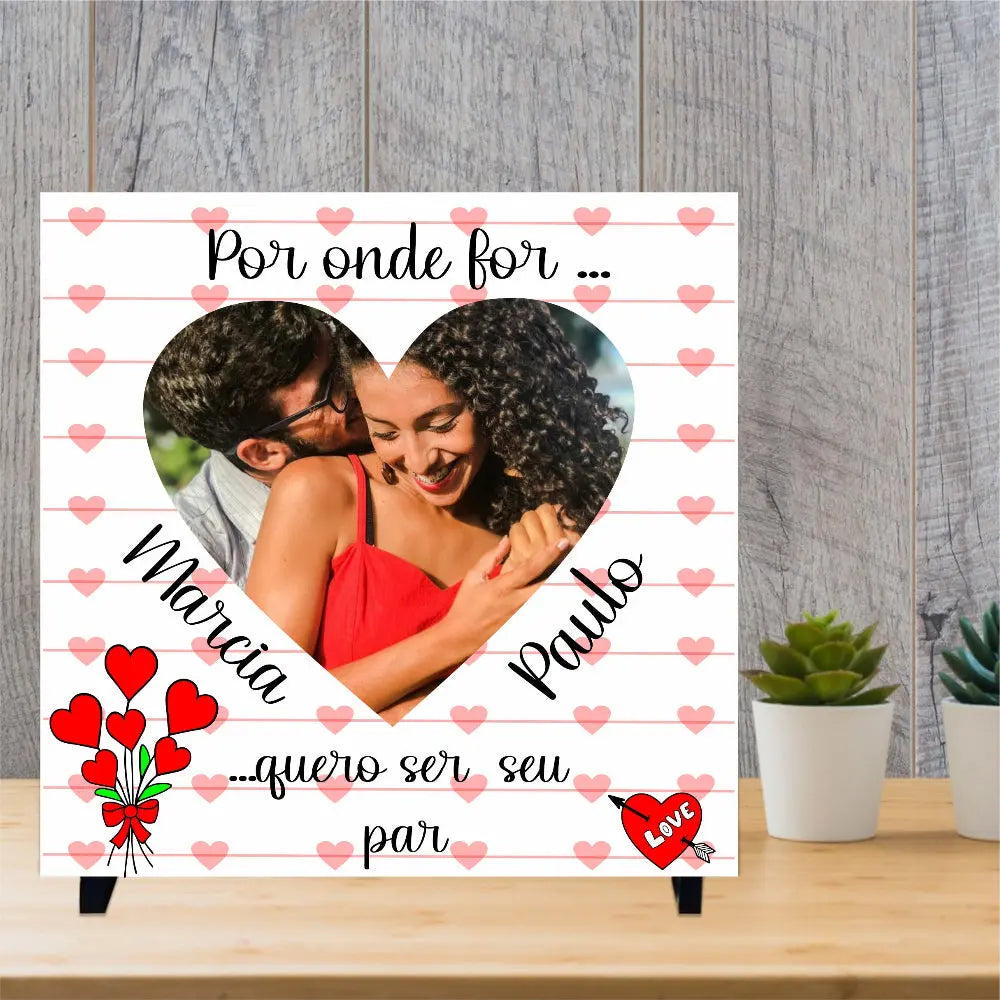 Azulejo Glitter Multicolor Sem Textura com Suporte 15x15 cm: Personalizado - Por onde for