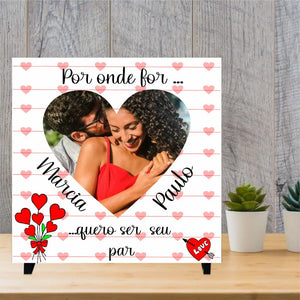 Azulejo Glitter Multicolor Sem Textura com Suporte 15x15 cm: Personalizado - Por onde for