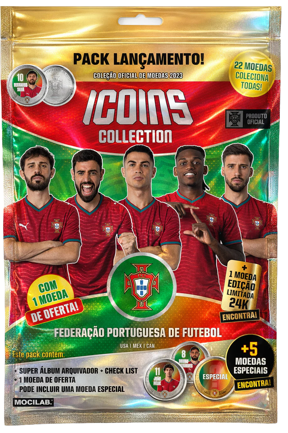 Coleção ICOINS FPF Pack Inicial: Álbum + 1 moeda