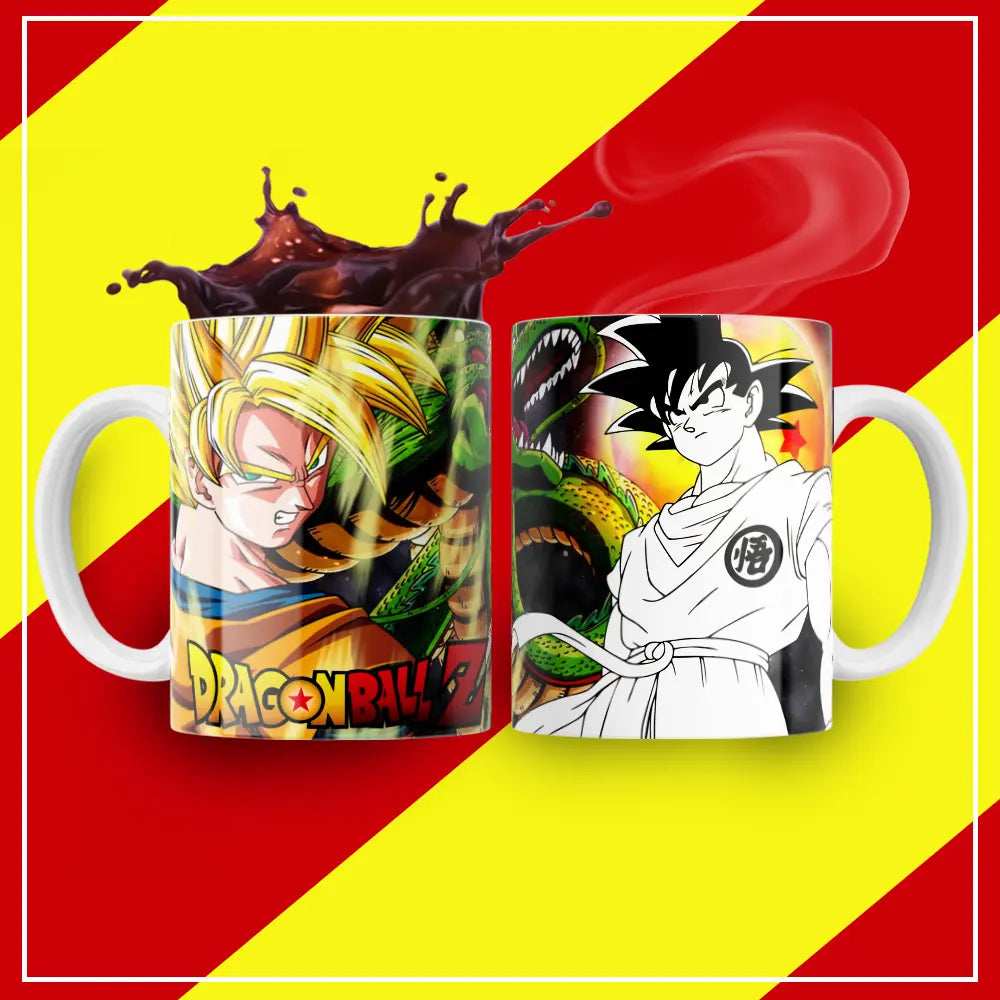Caneca Dragon Ball para pintar