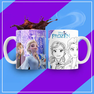 Caneca Frozen para pintar