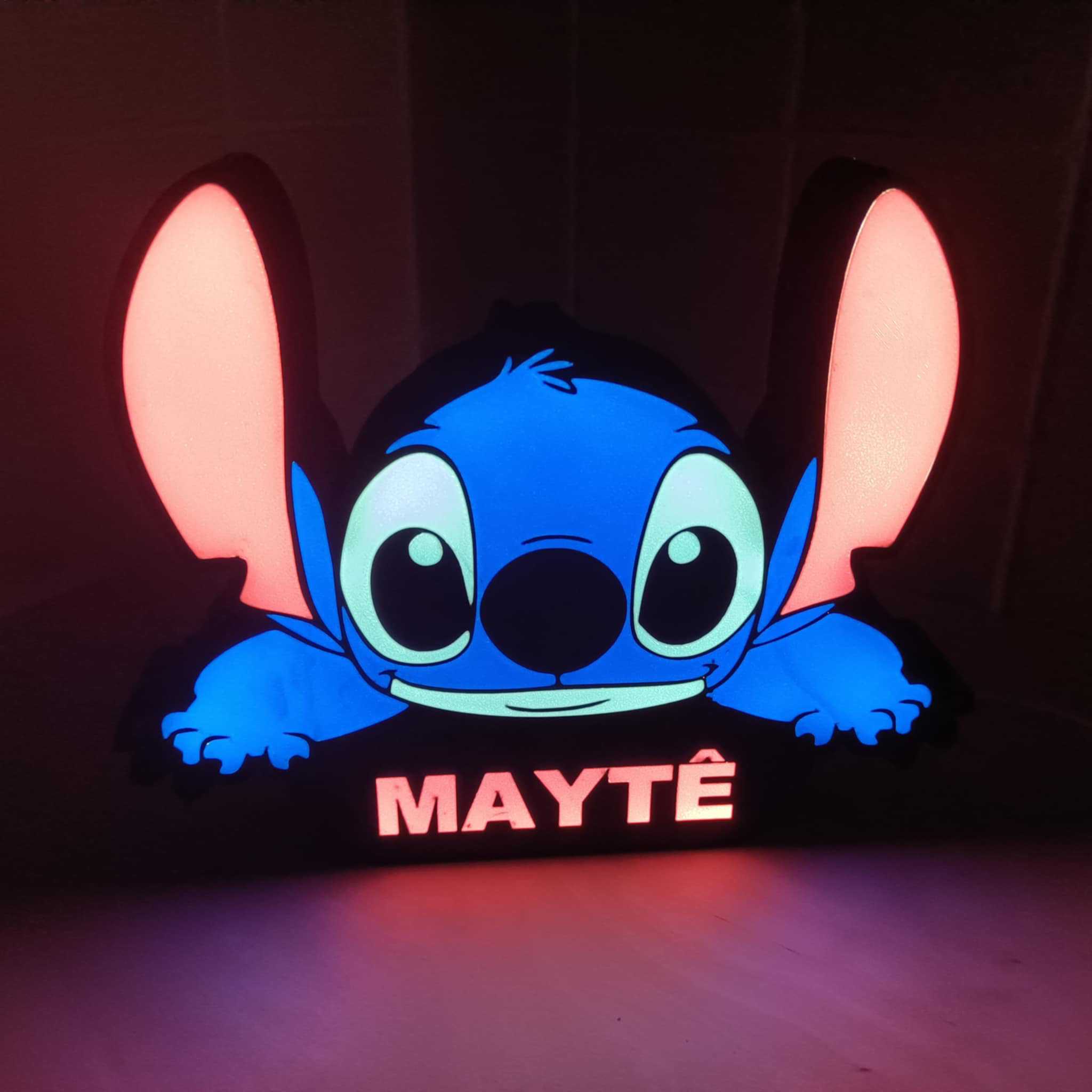 Luminária 3D Stitch Personalizada 20 cm
