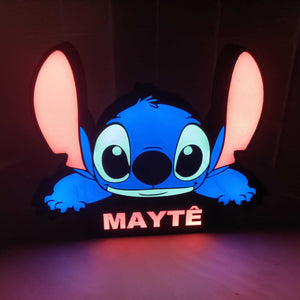 Luminária 3D Stitch Personalizada 20 cm