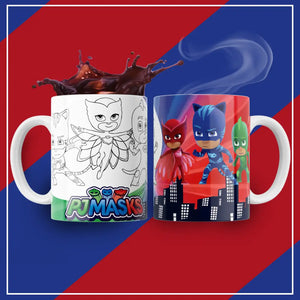 Caneca Pj Masks para pintar
