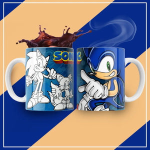 Caneca Sonic Para Pintar