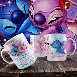 Caneca Stitch e Angel : Namorados
