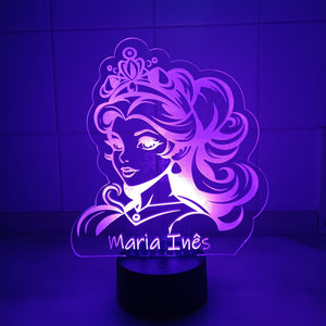 Acrílico LED Princesa