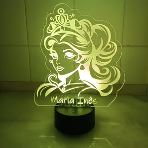 Acrílico LED Princesa