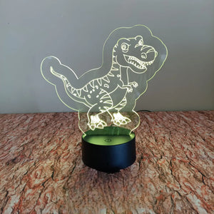 Acrílico LED Dino Kids 18cm
