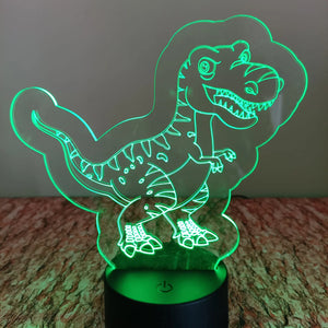 Acrílico LED Dino Kids 18cm