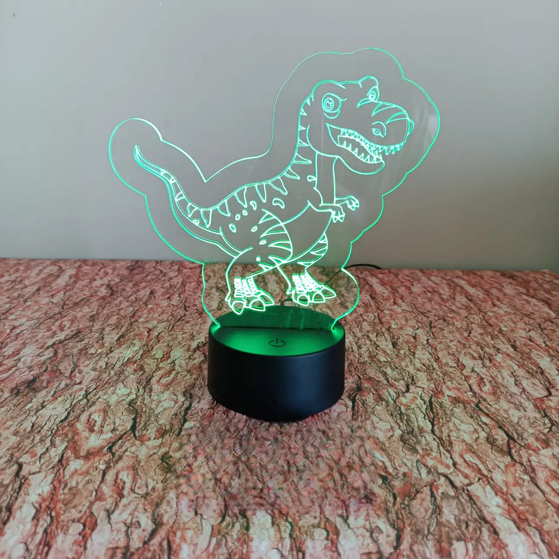 Acrílico LED Dino Kids 18cm