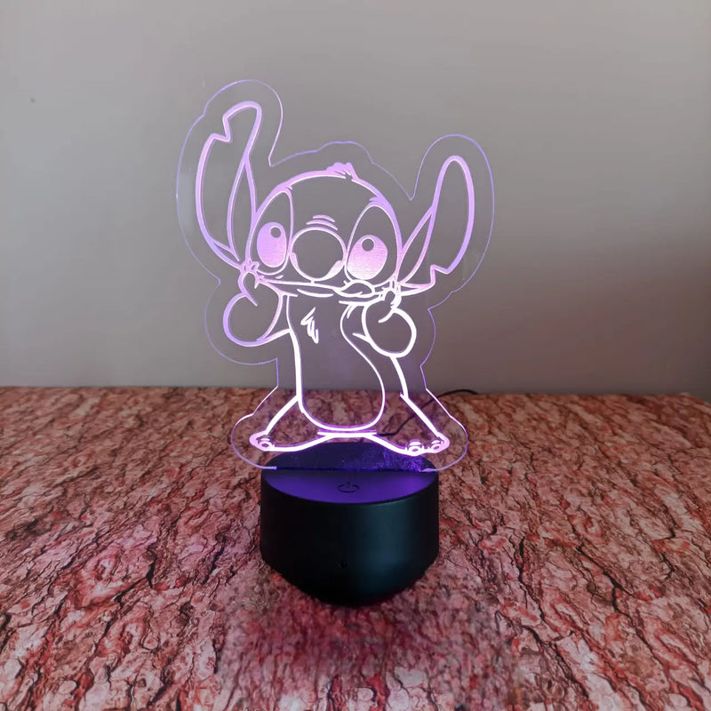 Acrílico LED Stitch 19cm
