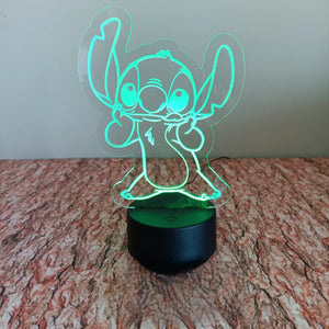 Acrílico LED Stitch 19cm