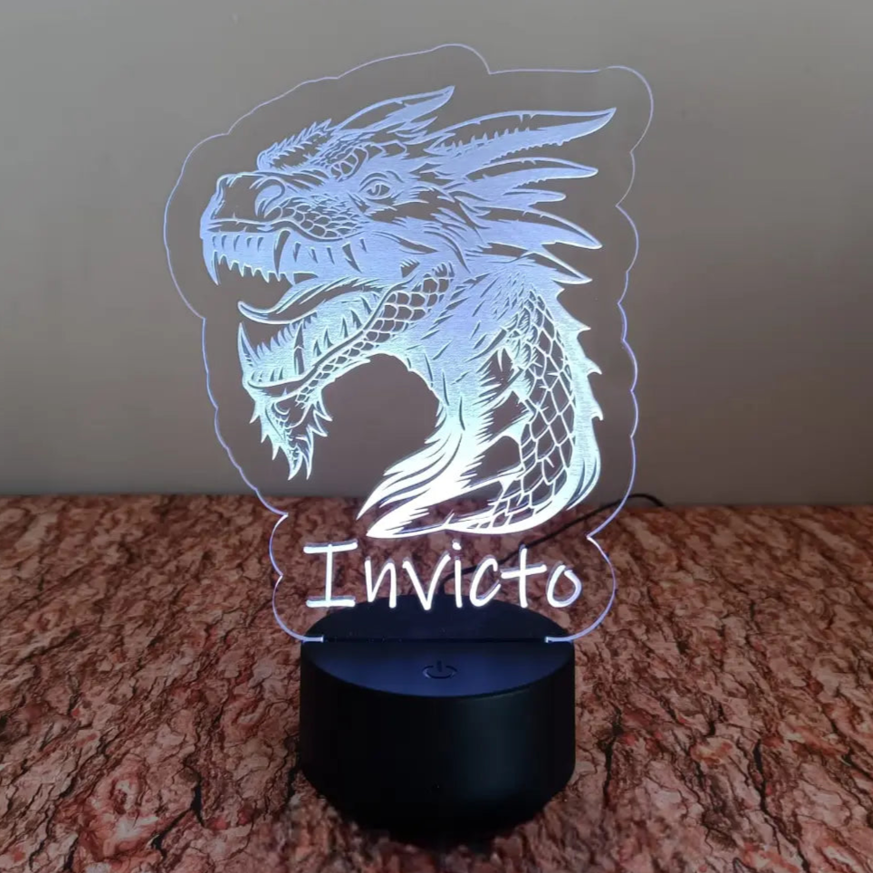 Acrílico LED Inspirado no FCPorto 19cm
