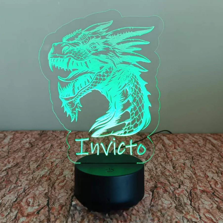 Acrílico LED Inspirado no FCPorto 19cm