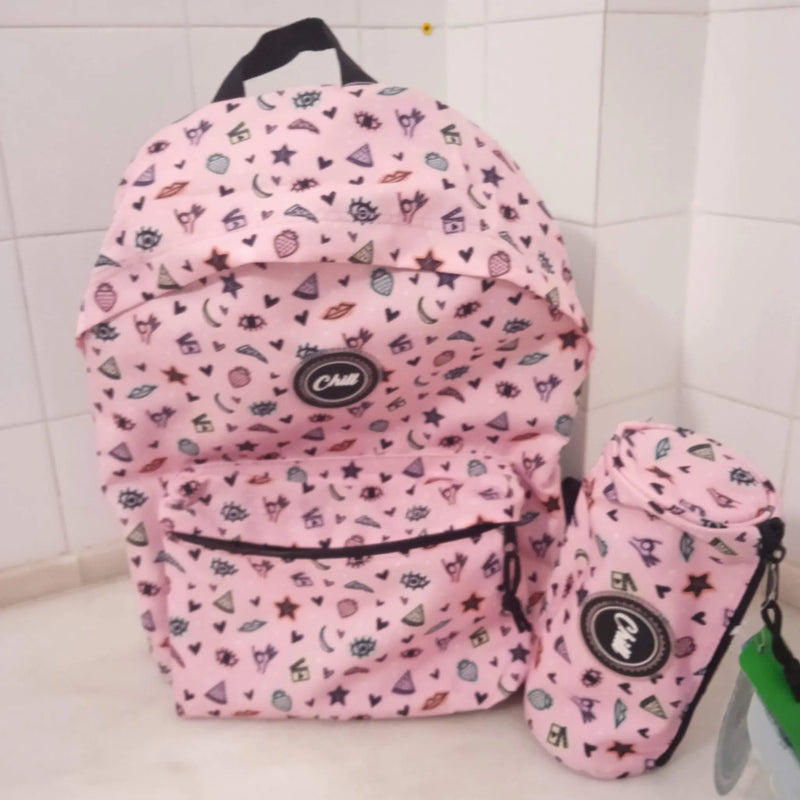 Conjunto de Mochila com estojo Chill