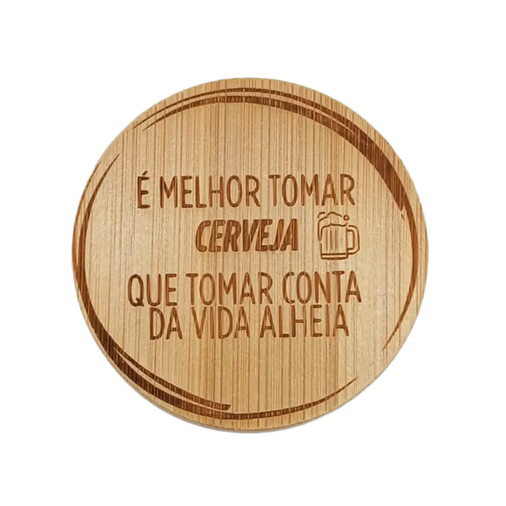 Abre Caricas Gravação em Madeira 6cm