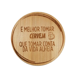 Abre Caricas Gravação em Madeira 6cm