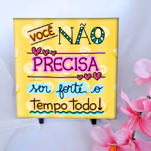 Azulejo com glitter Mensagens positivas