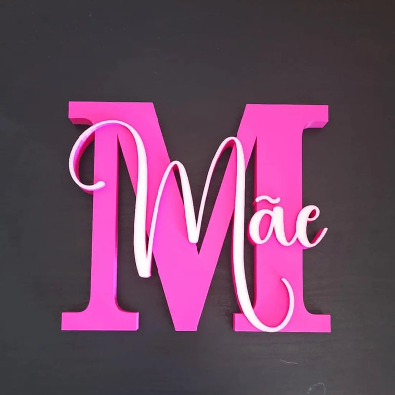 🧡 Letra M em 3D com 