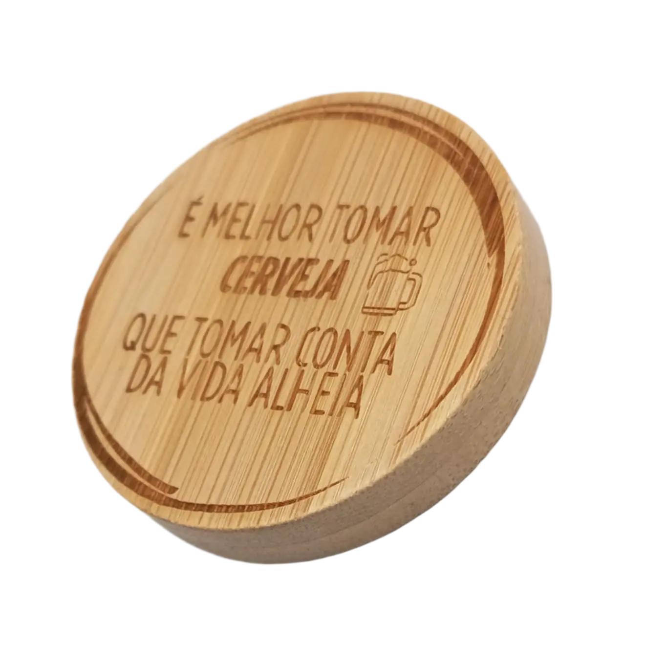 Abre Caricas Gravação em Madeira 6cm