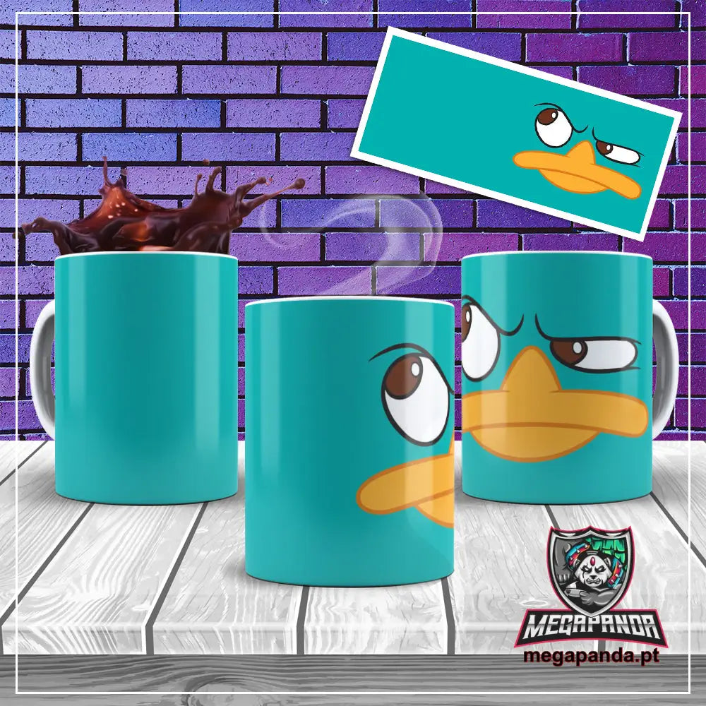 Caneca Agente Perry (Fini E Ferb) Brindes