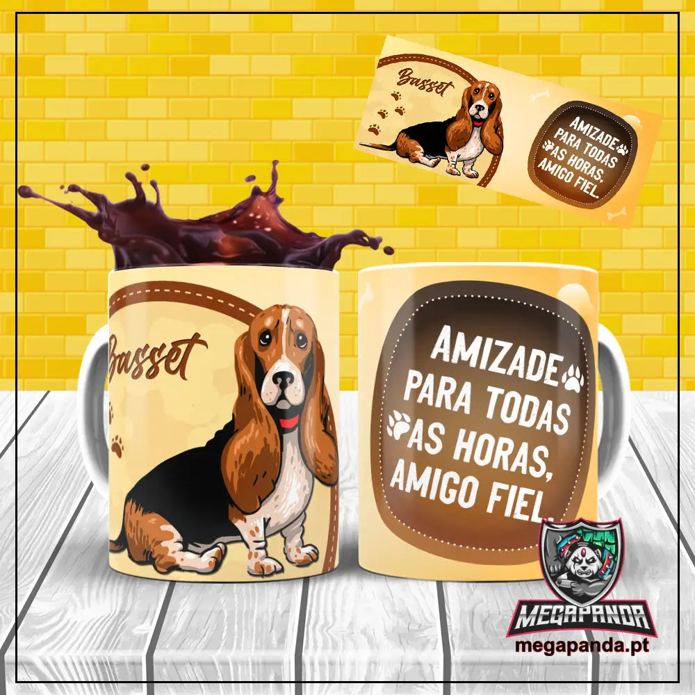 Caneca Amigo Fiel Basset Brindes