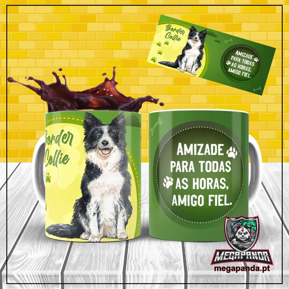 Caneca Amigo Fiel Border Collie Brindes