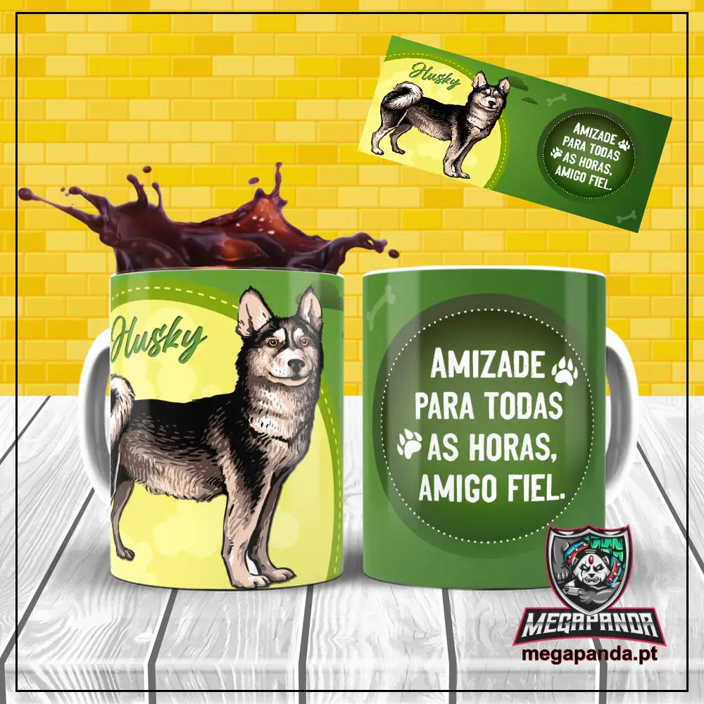 Caneca Amigo Fiel Husky Brindes