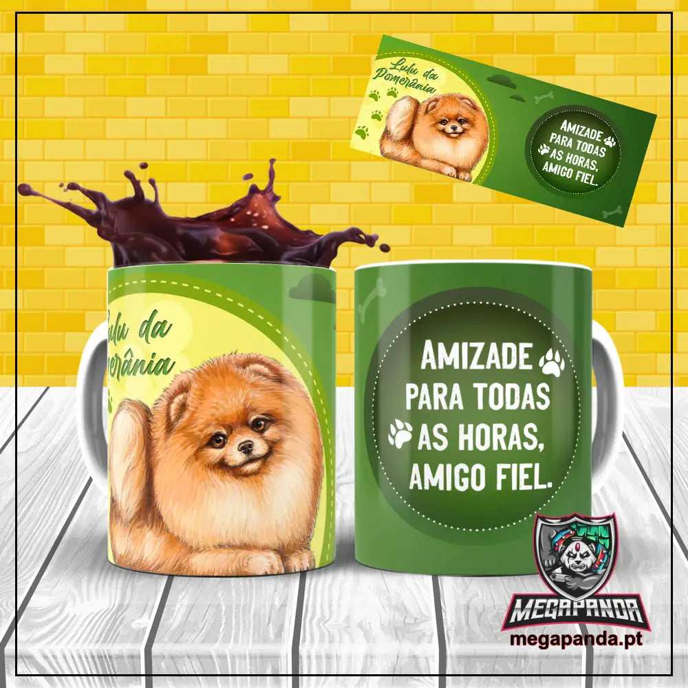 Caneca Amigo Fiel Lulu Da Pomerânia 2 Brindes