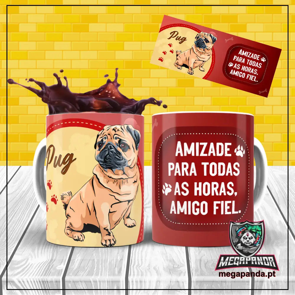 Caneca Amigo Fiel Pug Brindes