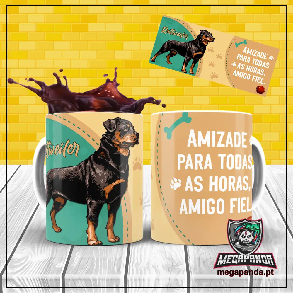 Caneca Amigo Fiel Rottweiler Brindes