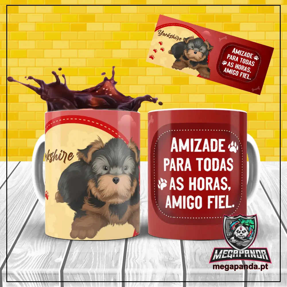 Caneca Amigo Fiel Yorshire 2 Brindes