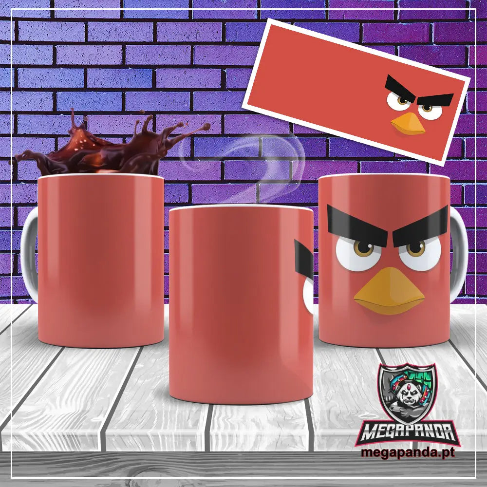 Caneca Angry Bird Vermelho