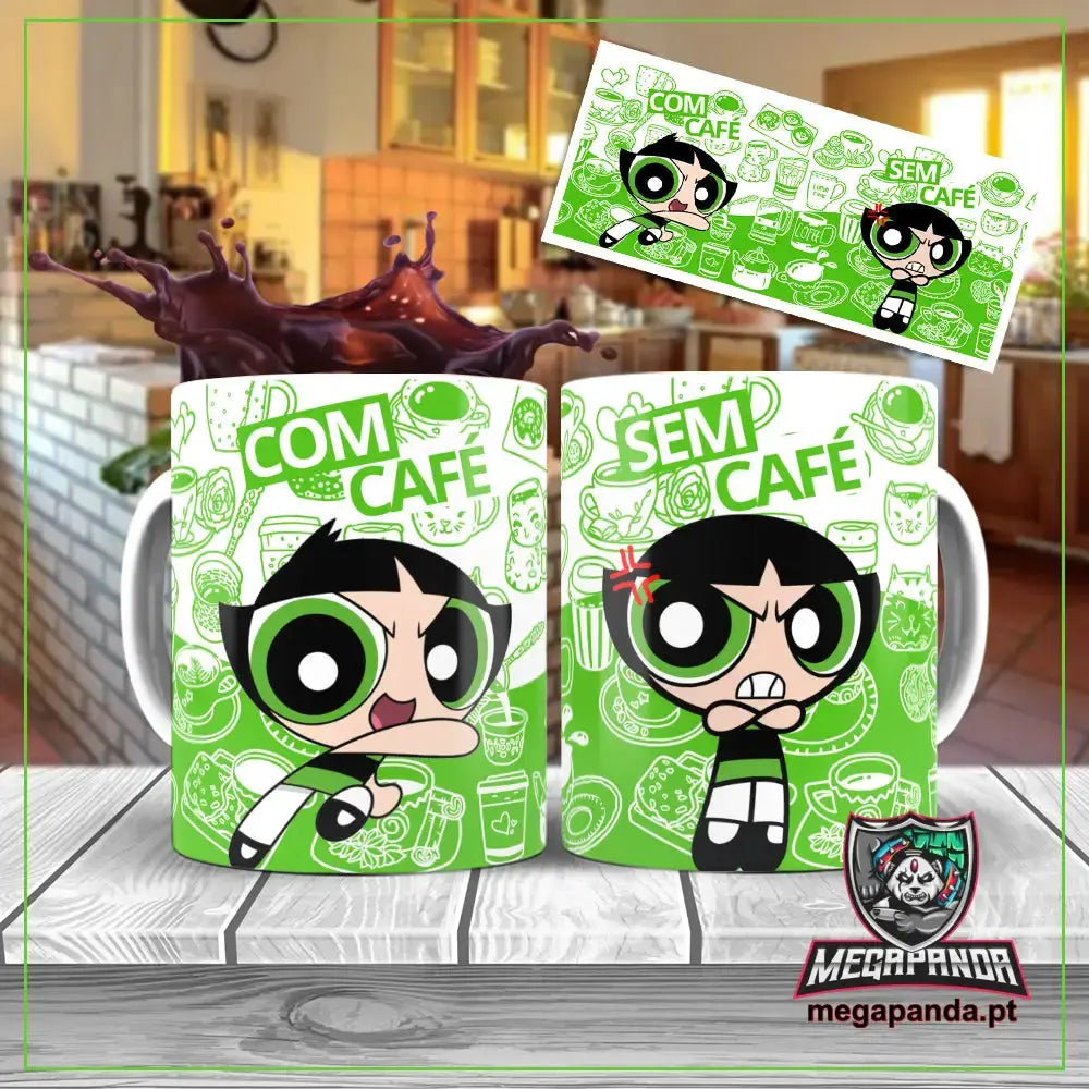 Caneca Buttercup Com e Sem Café