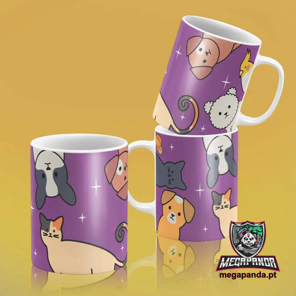 Caneca Cães E Gatos 2 Brindes