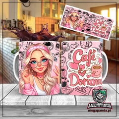 Caneca Café E Dorama 2 Rosa Brindes