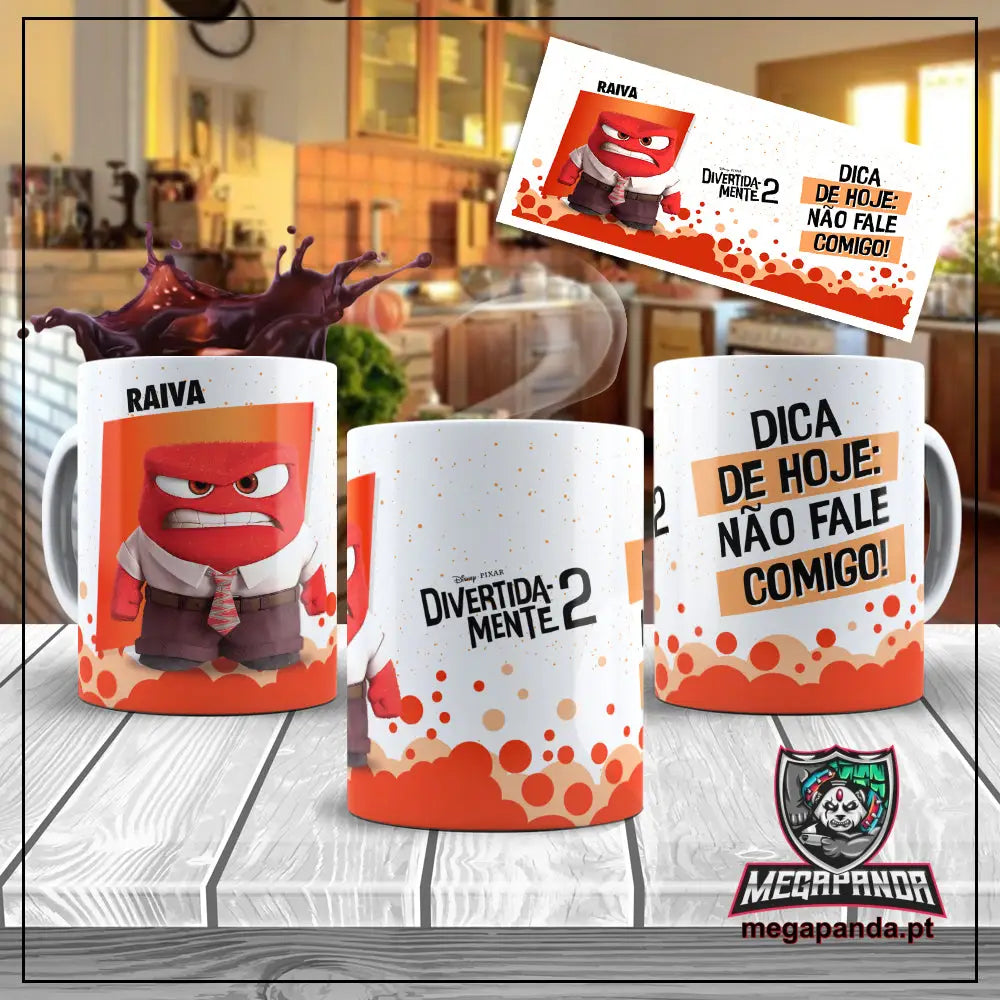 Caneca Divertidamente 2 Emoções Raiva Brindes